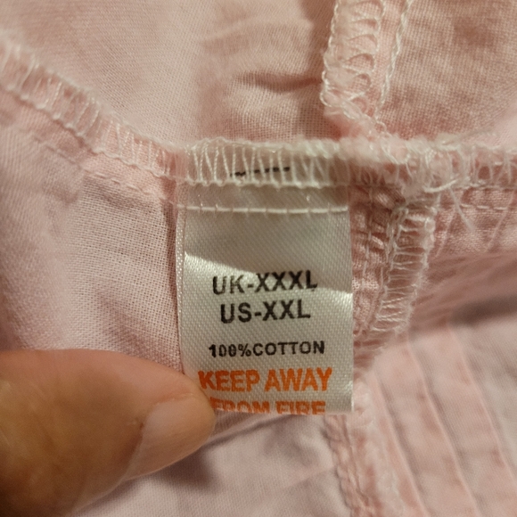 The 1 For U Women Nightgown 2XL Pink Floral Embroidered Pairy Granny Cottagecore - Picture 7 of 8